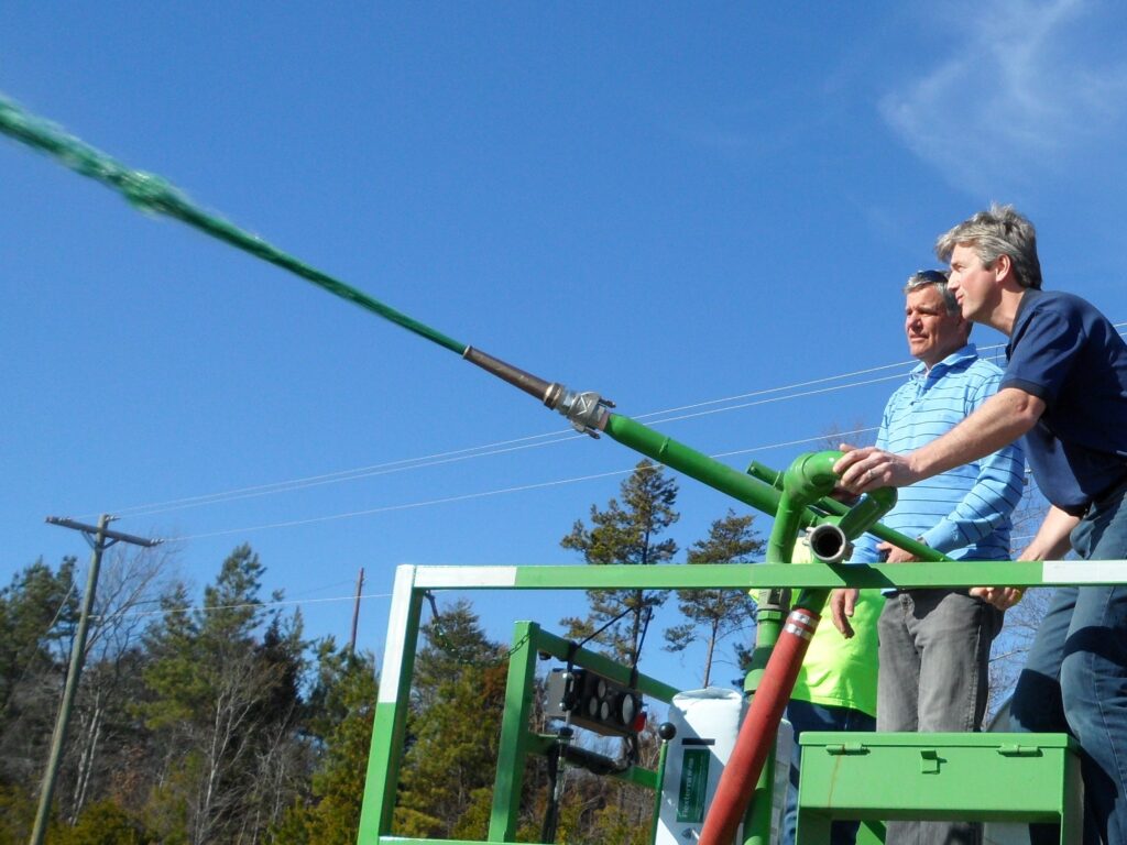 Figure 2. In-field training on hydraulic erosion control.