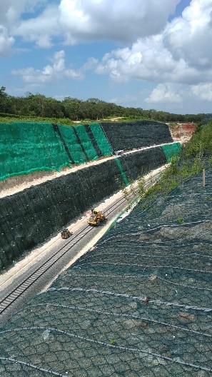 Figure 7. Cut slopes in a rocky area.