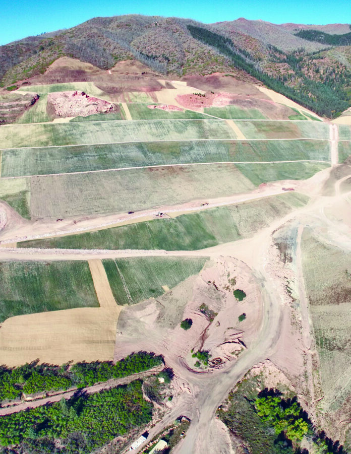 A reclamation project is taking “ to future recreational site.